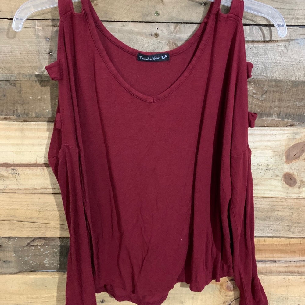 Cold Shoulder Long Sleeve Top